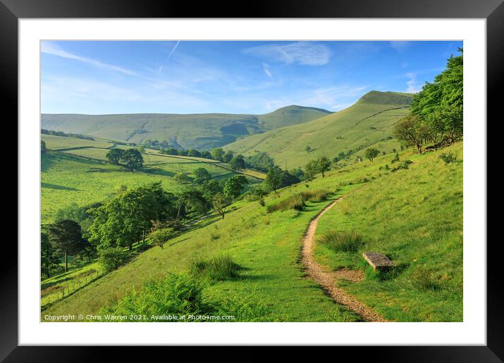 Hayfield High Peak Derbyshire Framed Mounted Print by Chris Warren