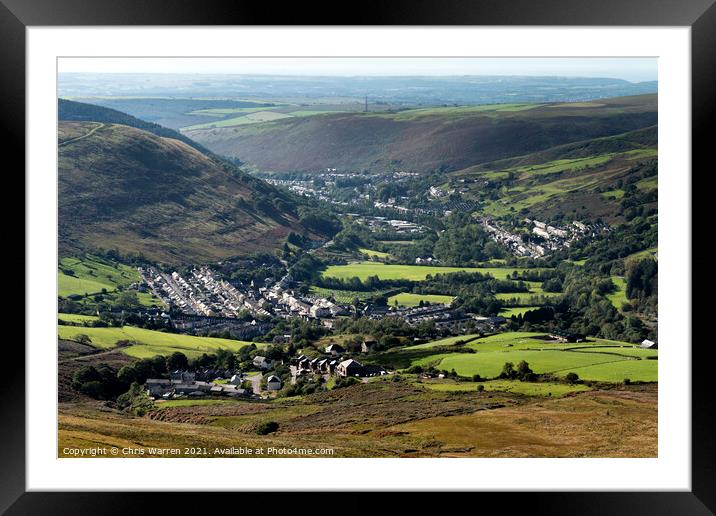 Price Town and Ogmore Vale Greater Ogmore Valley B Framed Mounted Print by Chris Warren