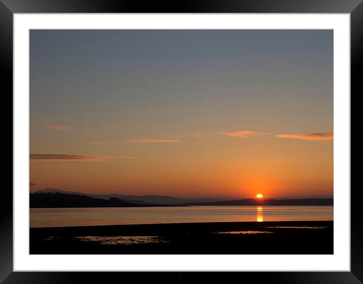 Peaceful sunset over Rothesay Framed Mounted Print by Peter Mclardy