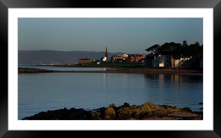Largs shorefront Framed Mounted Print by Peter Mclardy