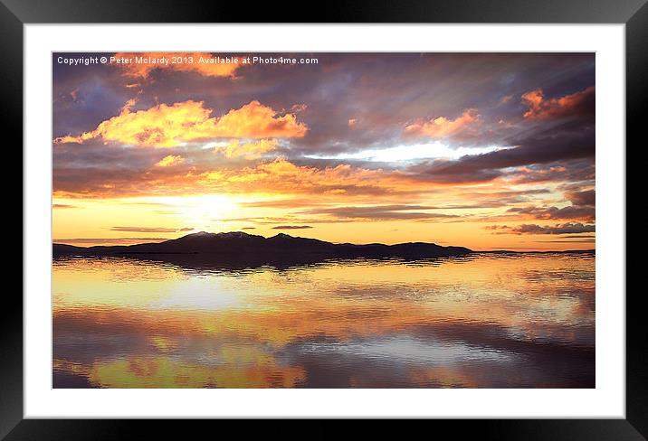 Reflections of Arran Framed Mounted Print by Peter Mclardy