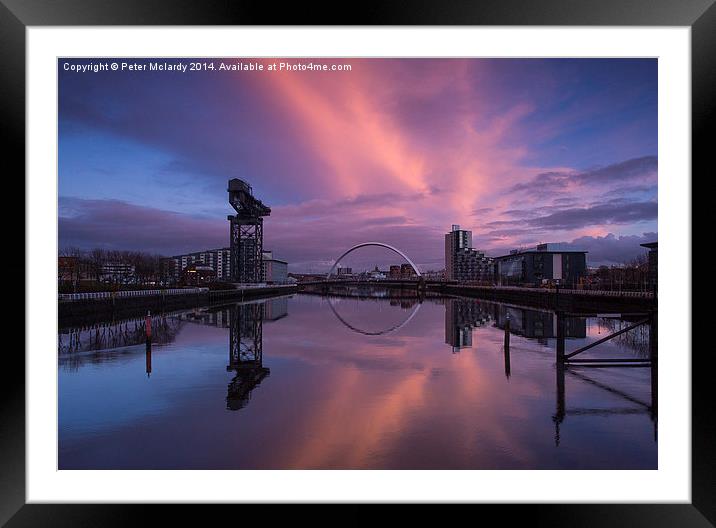 Glasgow at sunset ! Framed Mounted Print by Peter Mclardy