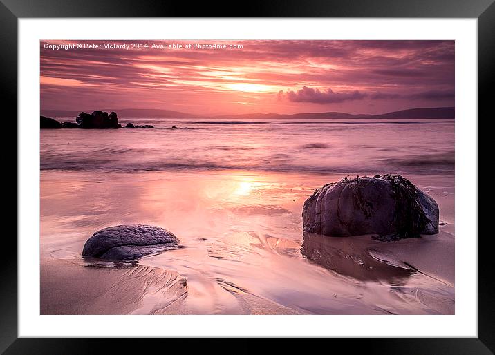 Sunset Seascape Framed Mounted Print by Peter Mclardy