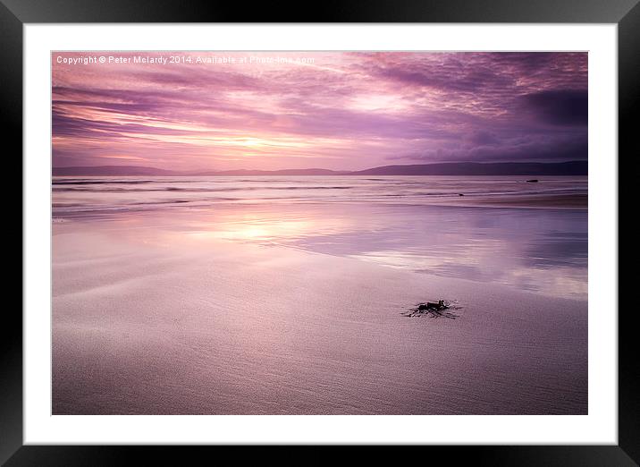 Sunset Beach Framed Mounted Print by Peter Mclardy