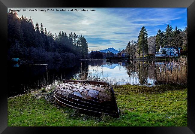 Loch side ! Framed Print by Peter Mclardy