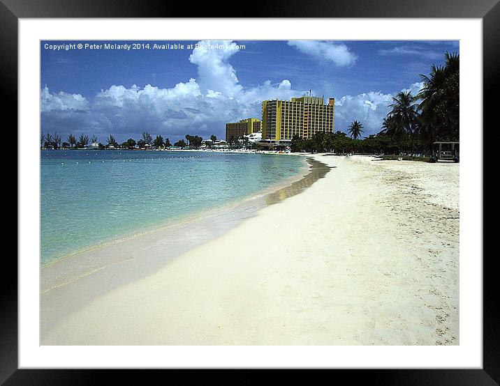 Ocho Rios Bay Framed Mounted Print by Peter Mclardy