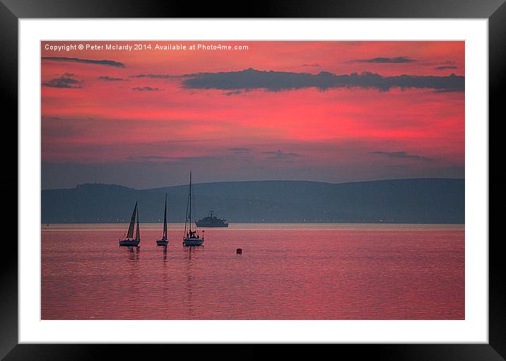 Sailing into the Sunset Framed Mounted Print by Peter Mclardy