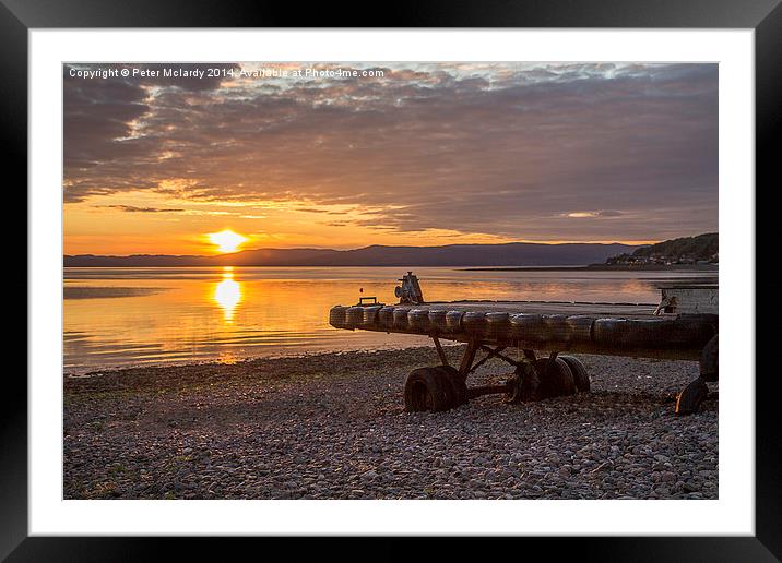 Largs sunset Framed Mounted Print by Peter Mclardy