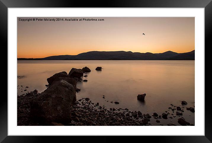  Loch Lomond after sunset Framed Mounted Print by Peter Mclardy
