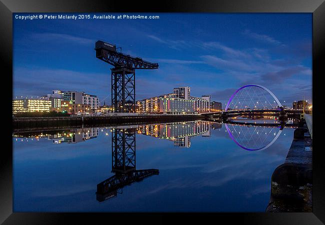 The Squinty Bridge Framed Print by Peter Mclardy