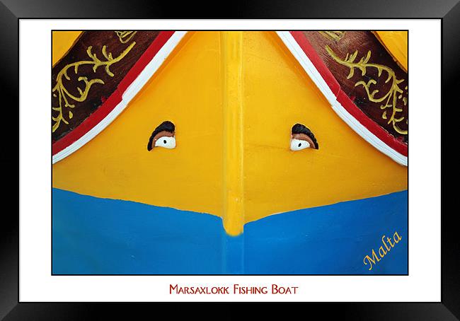 Marsaxlokk Boat Framed Print by Gavin OMahony