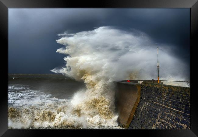 storm,brian,wales 4 Framed Print by Andrew chittock