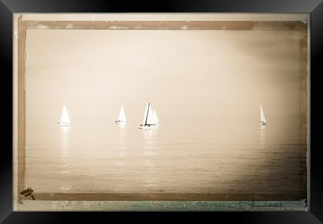 Boats Framed Print by Andrew chittock