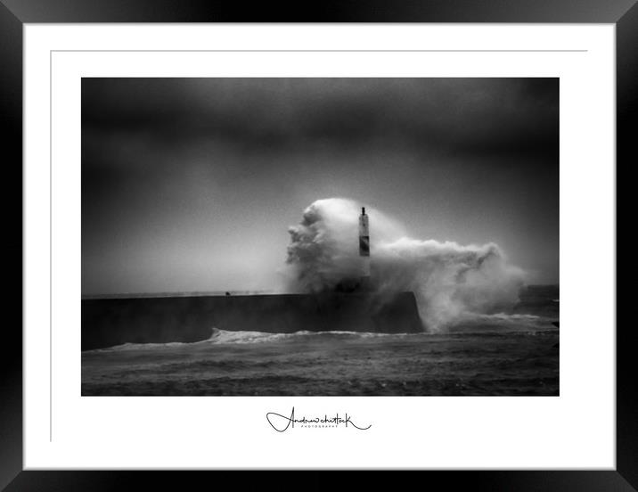 Storm Dennis February 2020 Framed Mounted Print by Andrew chittock