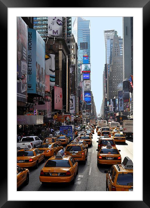 Times square New York Framed Mounted Print by Maria Carter
