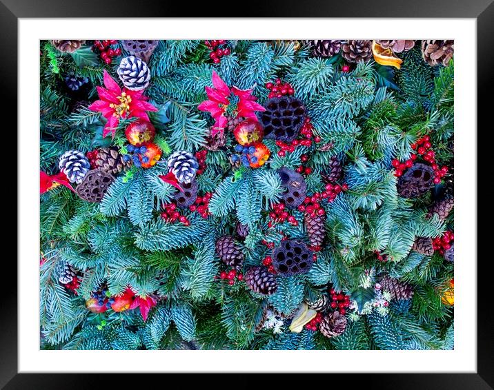 Christmas Foliage  Framed Mounted Print by Victor Burnside