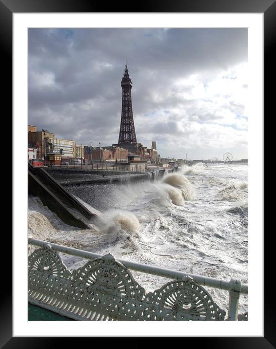 Blackpool Storm Framed Mounted Print by Victor Burnside