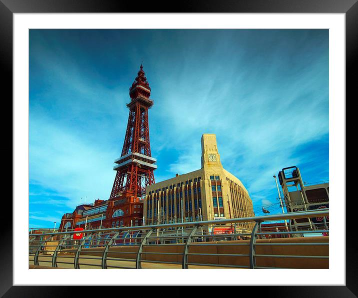 Blackpool Tower Framed Mounted Print by Victor Burnside