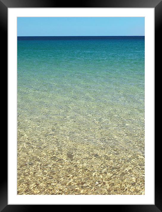 Mediterranean sea Framed Mounted Print by Victor Burnside