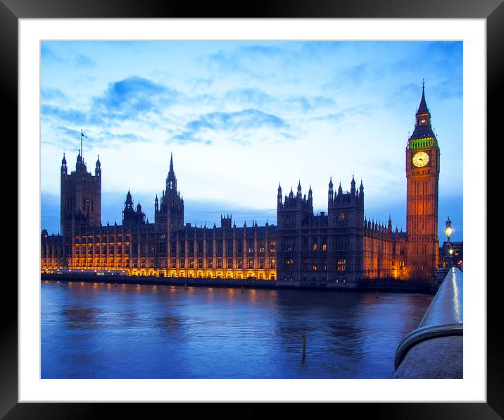 Houses of Parliament Framed Mounted Print by Victor Burnside