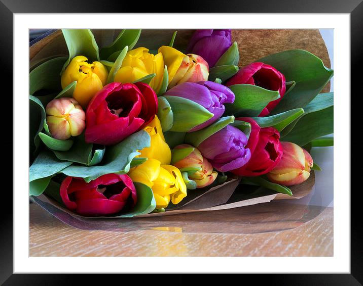 Tulips Framed Mounted Print by Victor Burnside