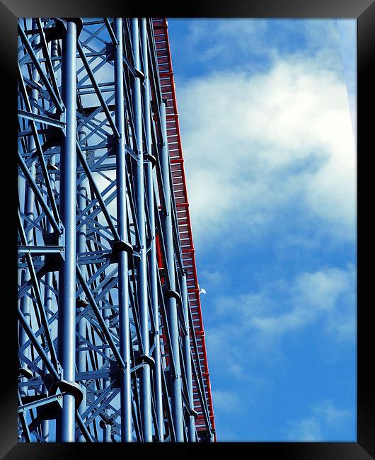 Roller Coaster Framed Print by Victor Burnside