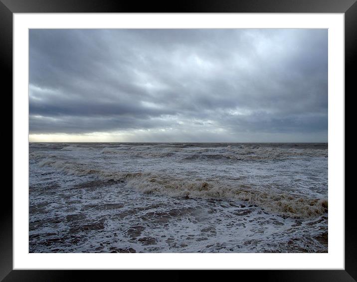 Stormy sea Framed Mounted Print by Victor Burnside