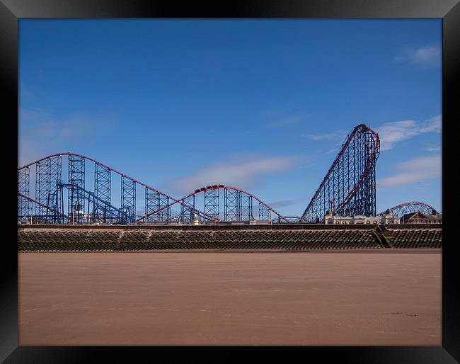 Blackpool Fun Fair Framed Print by Victor Burnside