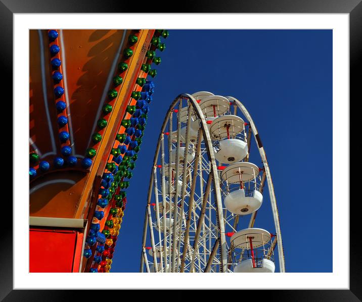 Ferris Wheel Framed Mounted Print by Victor Burnside