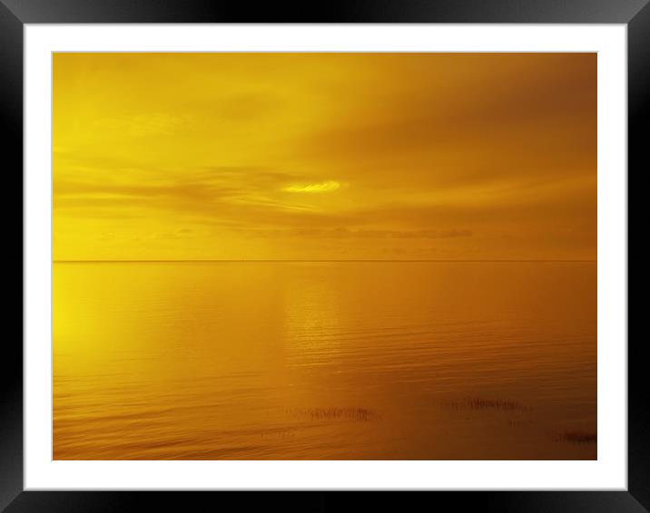 Calm Sea Framed Mounted Print by Victor Burnside