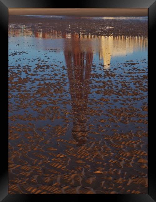 Blackpool Beach.  Framed Print by Victor Burnside