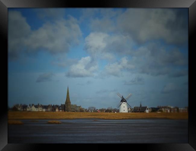 Lytham Windmill Framed Print by Victor Burnside