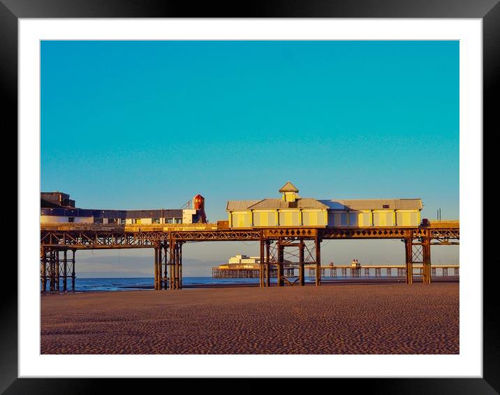 Piers Framed Mounted Print by Victor Burnside