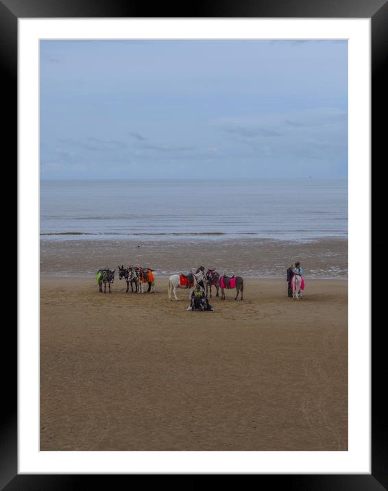 Blackpool Donkeys  Framed Mounted Print by Victor Burnside