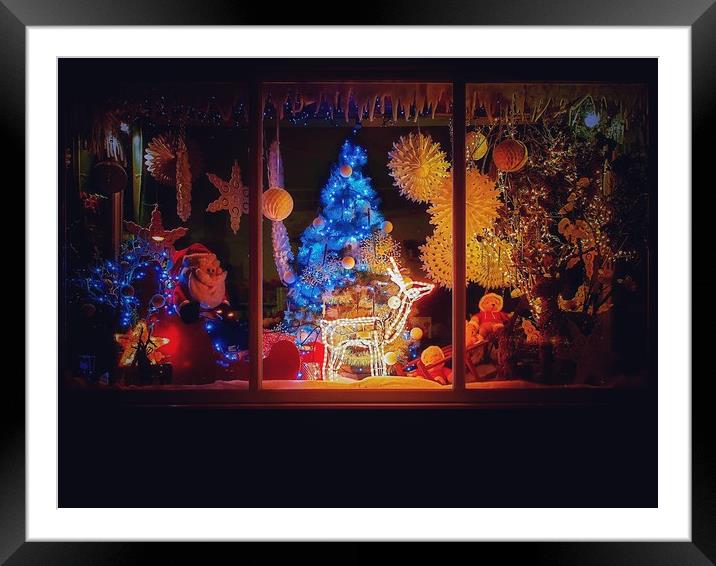 Christmas Shop. Framed Mounted Print by Victor Burnside