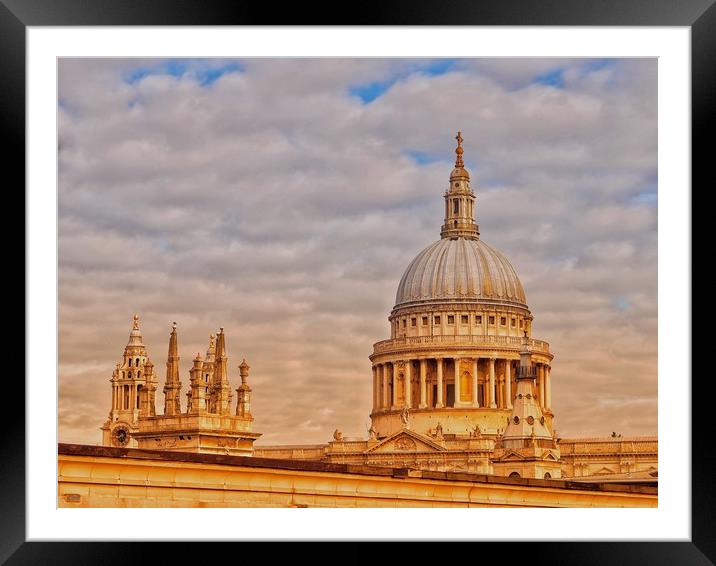 St Pauls Cathedral,London,UK. Framed Mounted Print by Victor Burnside