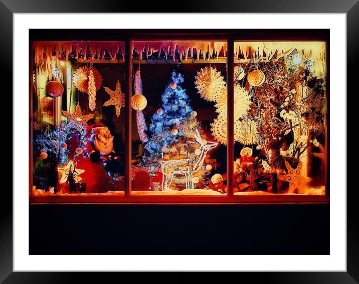 Christmas Shop  Framed Mounted Print by Victor Burnside
