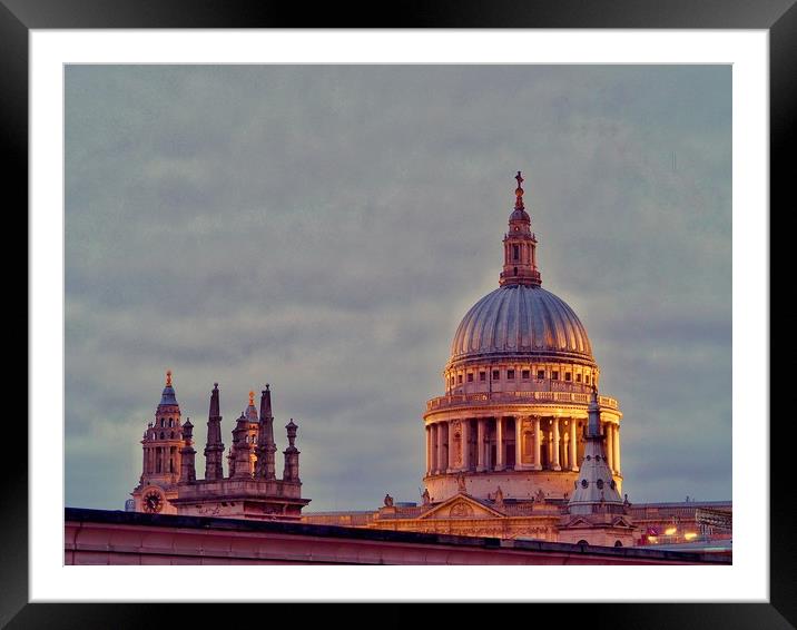 St Pauls Cathedral                                 Framed Mounted Print by Victor Burnside