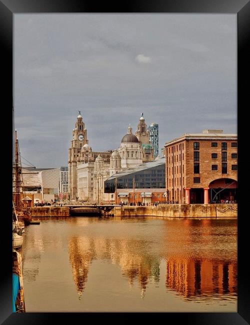 Albert Dock,Liverpool,UK. Framed Print by Victor Burnside