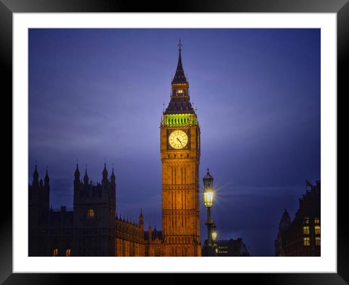 Westminster And Big Ben Framed Mounted Print by Victor Burnside