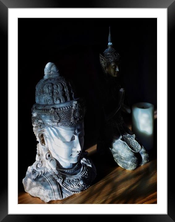 Buddhist Shrine      Framed Mounted Print by Victor Burnside