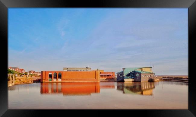 St Anne’s Lifeboat Station and Marine Lake   Framed Print by Victor Burnside