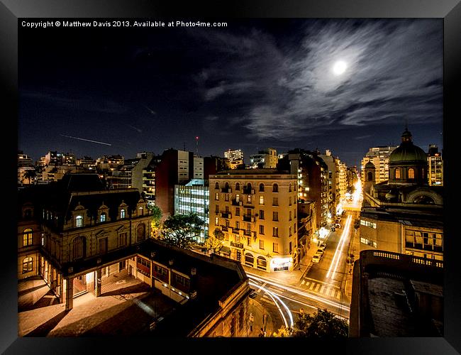 Full Moon Buenos Aires Framed Print by Matthew Davis