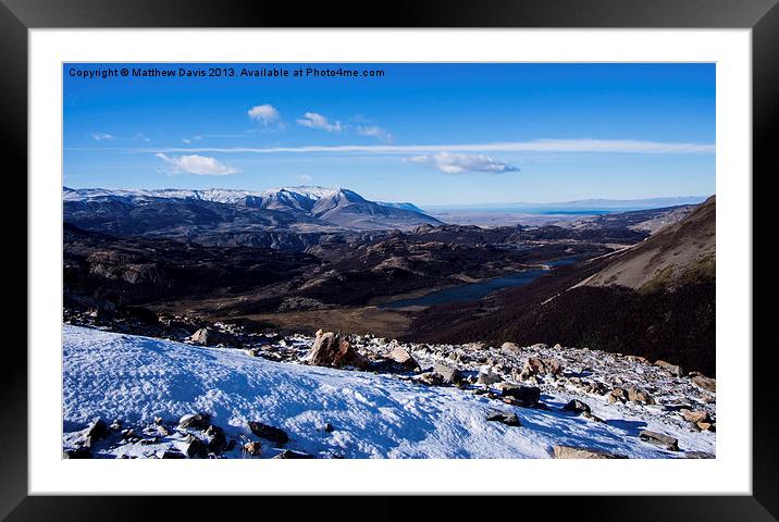 Endless Patagonia Framed Mounted Print by Matthew Davis