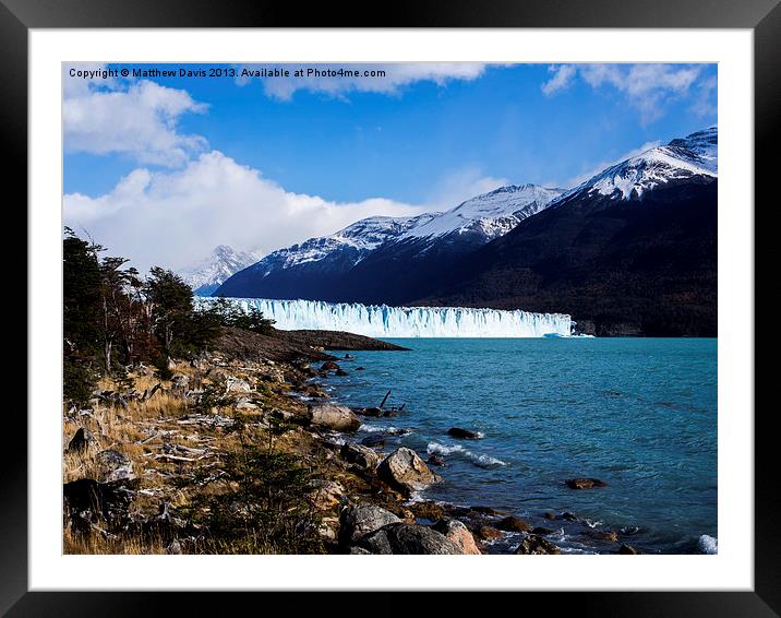 Glacier on the Horizon Framed Mounted Print by Matthew Davis