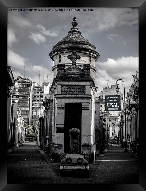 Cementerio de La Recoleta Framed Print by Matthew Davis