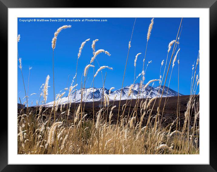 Mountains in the Distance Framed Mounted Print by Matthew Davis
