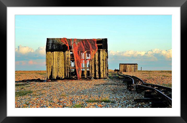 Dungeness, Old Beach Hut Framed Mounted Print by Robert Cane