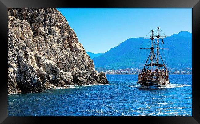 Antalya,Turkey, Pirate Ship Framed Print by Robert Cane
