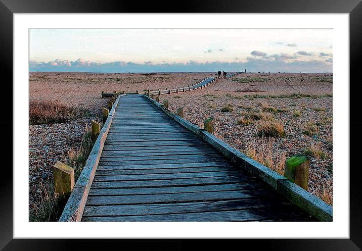 Dungeness, Beach Walkway Framed Mounted Print by Robert Cane